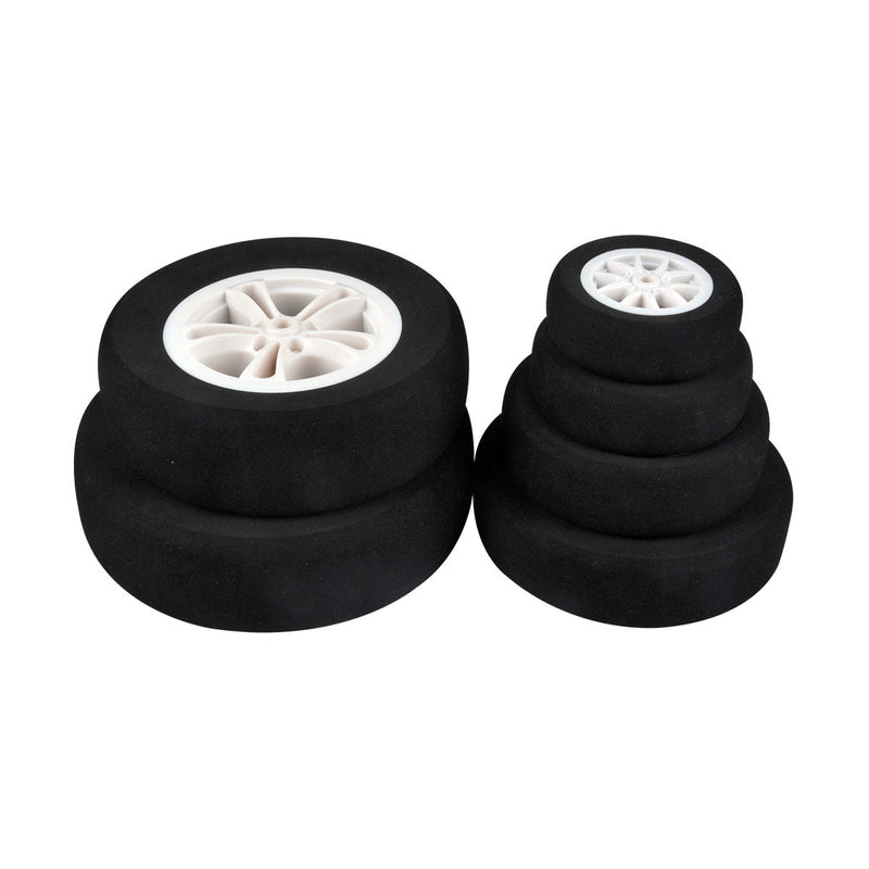 1 Pair Sponge Wheel Plastic Tires Hub 55mm 65mm 80mm 100mm 115mm 130mm for RC Model Airplane