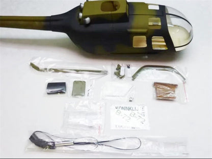 Military Green 450 BO-105 Pre-Painted RC Fuselage for ALIGN T-REX450X/XL/SE/SE V2 Roban Model
