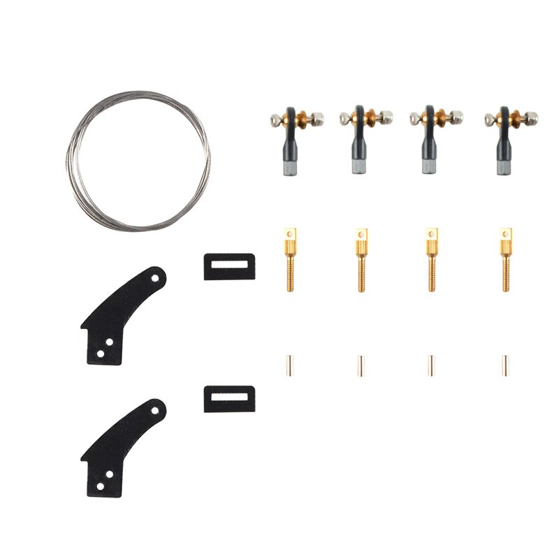 Push-pull Rod Set with Ball Joint/ Copper Screw/ Rudder Angle Piece/Steel Wire for RC Model Airplane