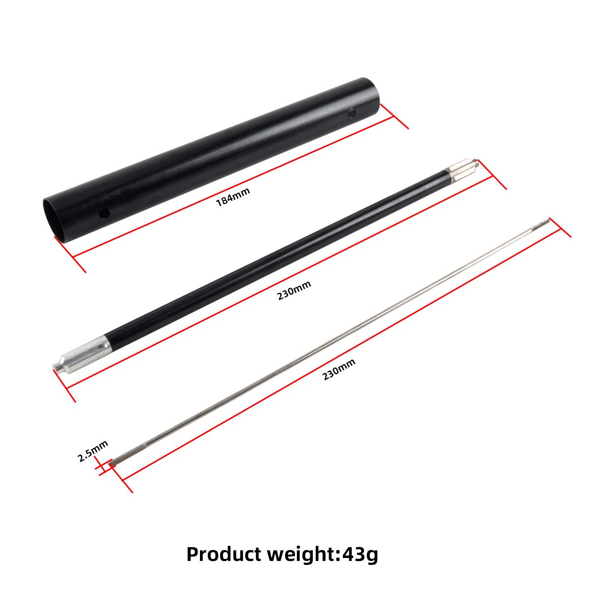 RC Helicopter Sparepart 45 Degree Torque Tube Pushrod Tail Boom Gearbox for Roban 600 Size RC Helicopter (Tail Tubes) BO105