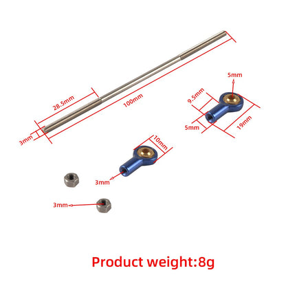 M3 x L100mm Metalball Head and Rod ON Both Ends for RC Climbing Car