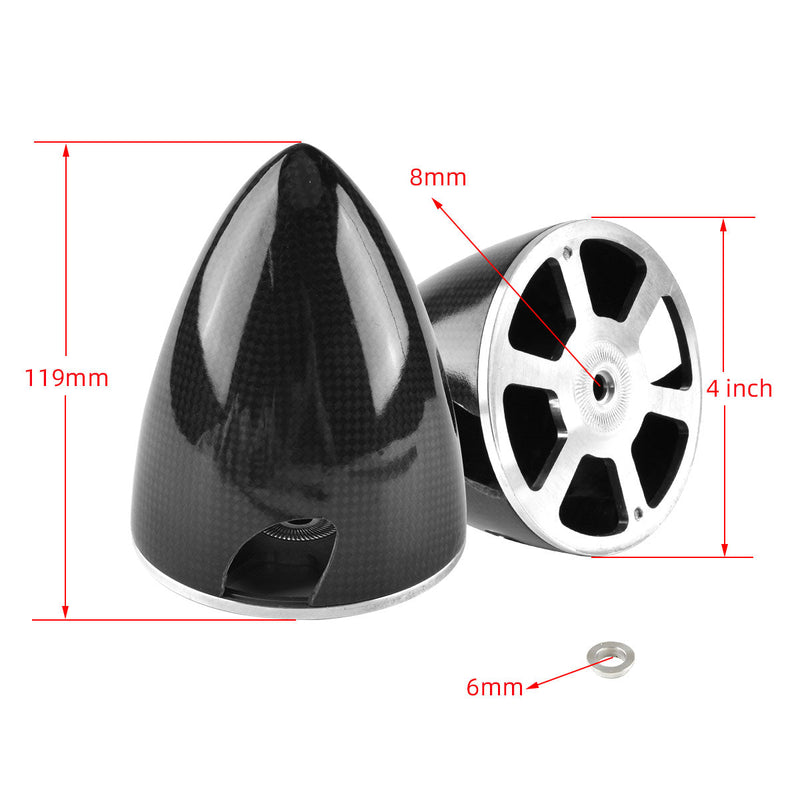 1.75inch to 4inch Carbon Fiber Spinner for 2 Blades Propeller Electric Plane