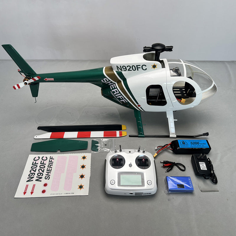 Roban 470size MD-500E Bird Helicopter RC Helicopter GPS Mode X2 Flight Control System LED Lighting System RTF Version