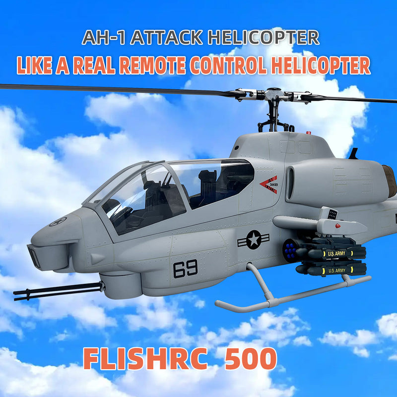 500 Size AH-1 Cobra RC Helicopter Fuselage Outer Cover Scale Model Body