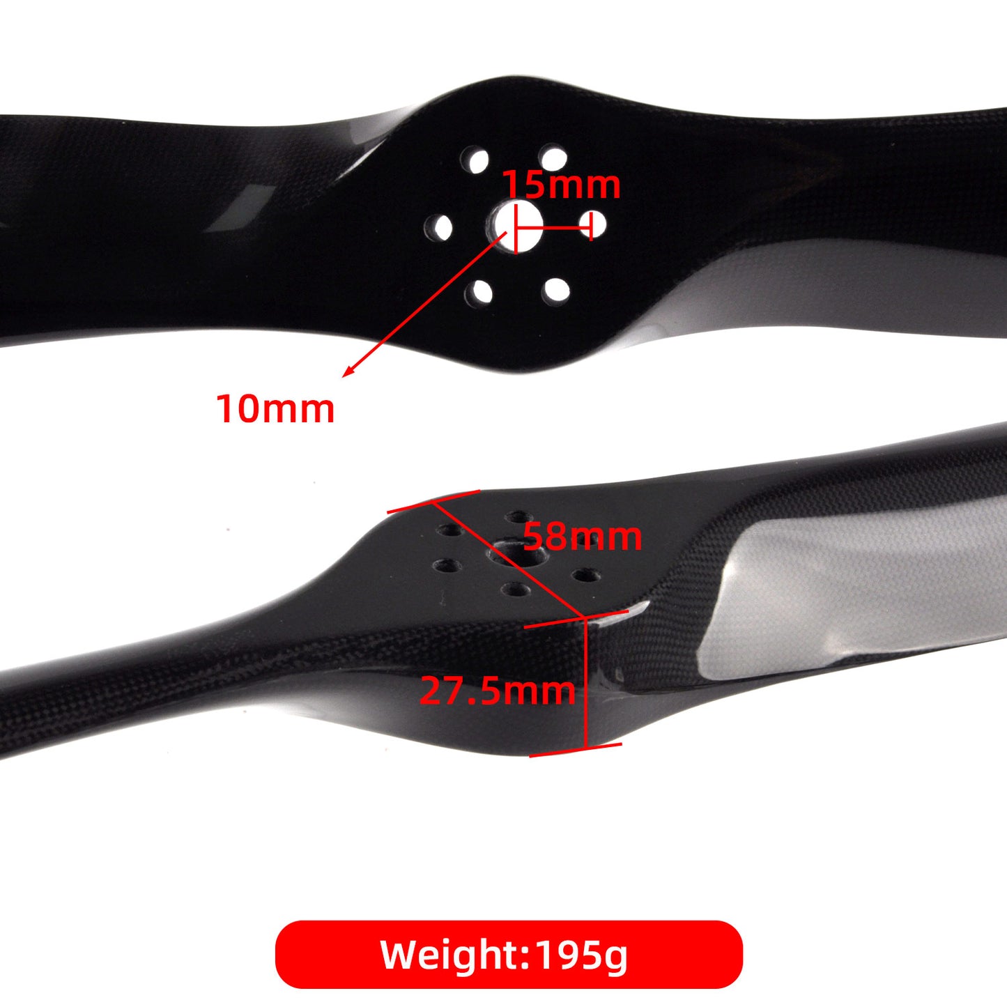 28*10 inch 2 Blades Carbon Fiber Propeller CW for DLE120/DLE130/GP123/DA120