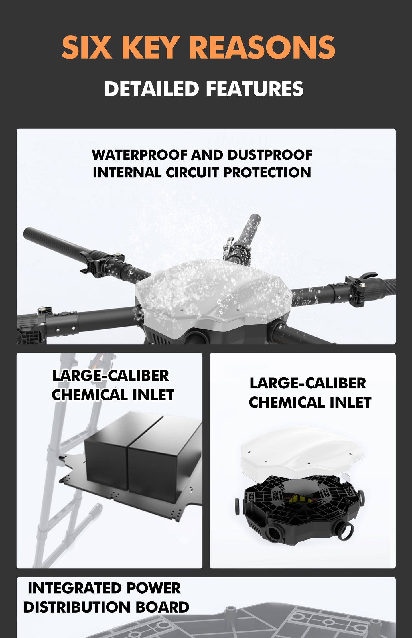 22KG Payload Training Machine Drone Frame UAV Frame With Hobbywing X9 Power System