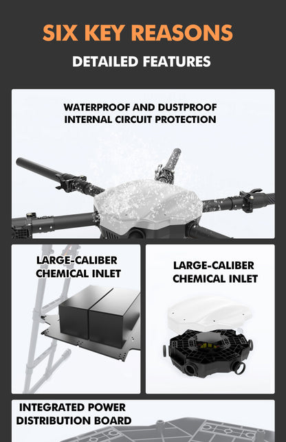 22KG Payload Training Machine Drone Frame UAV Frame With Hobbywing X9 Power System