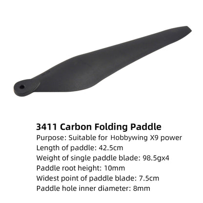 3411 Carbon Paddles Paddle Clip For Hobbywing X9 Power (CW CCW)