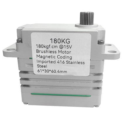180kg High-Torque Brushless Motor Servo Stainless Steel Gears Aluminum Alloy Case 100HV IP56/IP67 Waterproof Servo for RC Aircraft, Drones, Cars, Boats