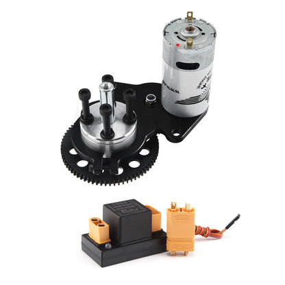 Brush Motor Electronic Starter with Electronic Breaker Switch for DLE60 Twin Engine RC Aircraft Accessories（Starter+Breaker Switch）