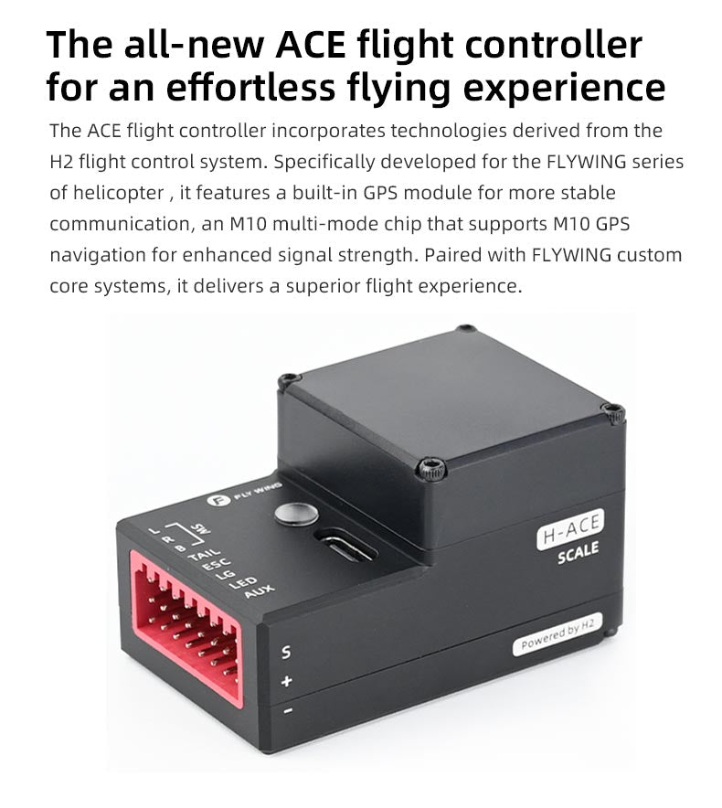 Flywing RTF BO105 470 V3 ADAC 10CH RC Helicopter With ACE Flight Control