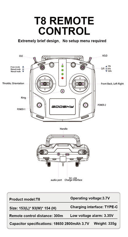 RC Helicopter goosky S1 Dual Brushless Direct Drive 3D with Carbon Fiber Frame GPS Flight Control System RTF