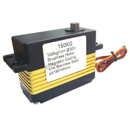 150KG Alu alloy case 0~180°alu CNC  High Torque water proof IP56 DIGITAL Servo