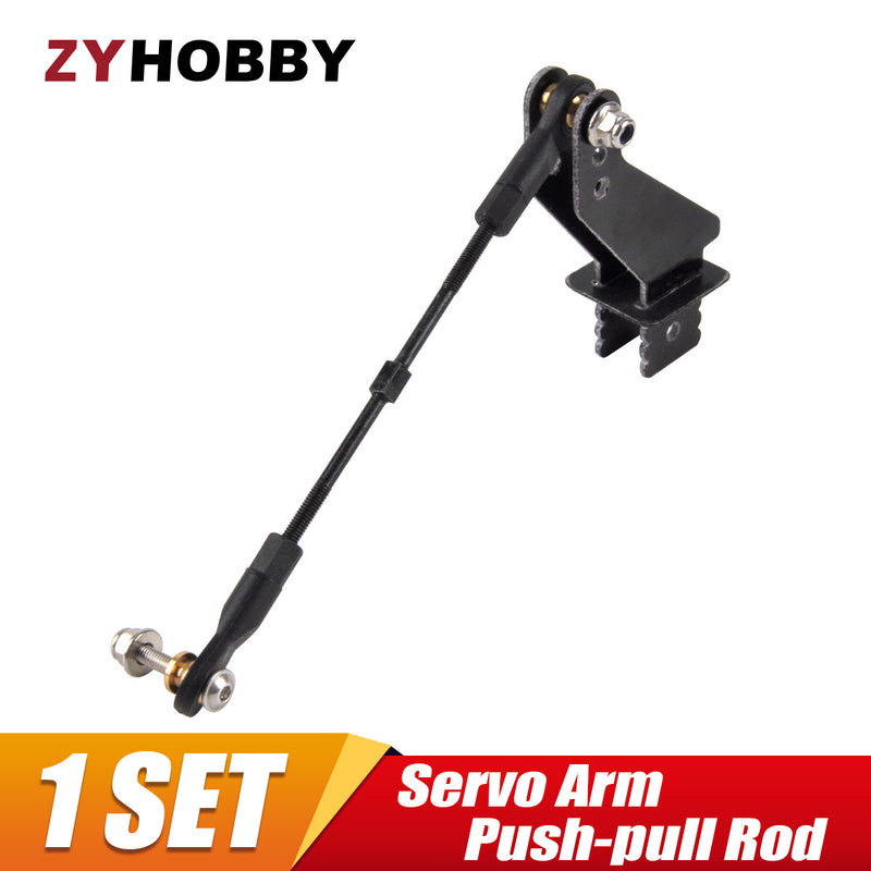 1 Set Servo Arm Push-pull Rod Rudder Control Horn with Ball Joint for Fix Wing RC Model Airplane