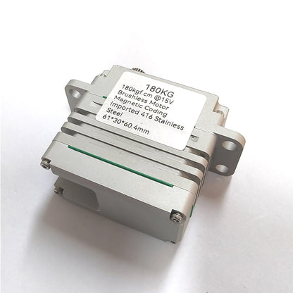 180kg High-Torque Brushless Motor Servo Stainless Steel Gears Aluminum Alloy Case 100HV IP56/IP67 Waterproof Servo for RC Aircraft, Drones, Cars, Boats