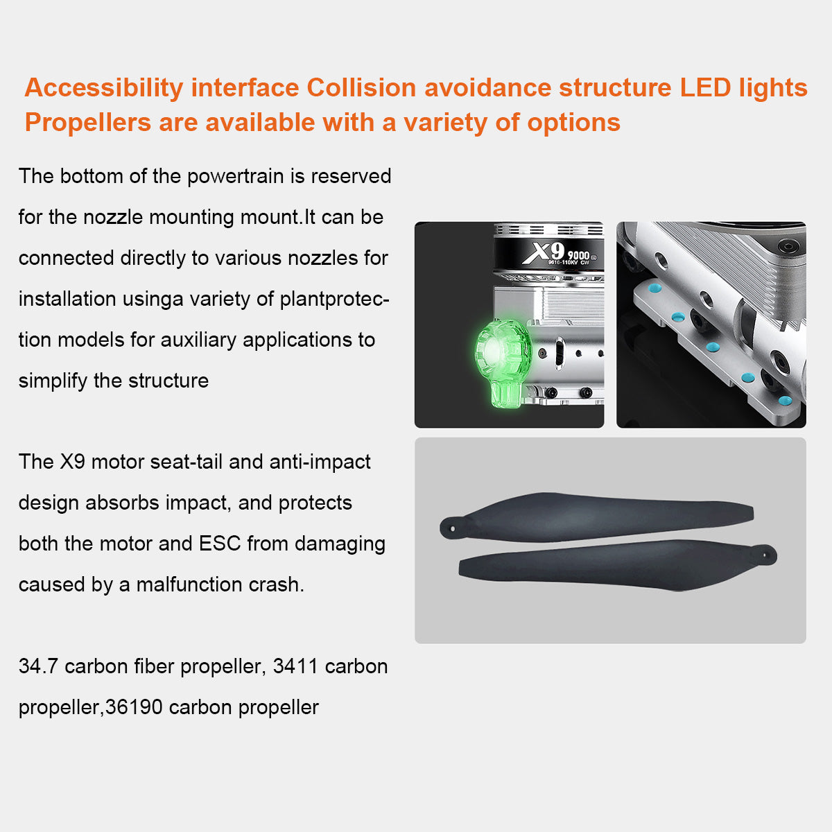 22L  Agricultural Spraying Drone Multi-rotor Agricultural Spraying UAV Frame With Hobbywing X9 Power System