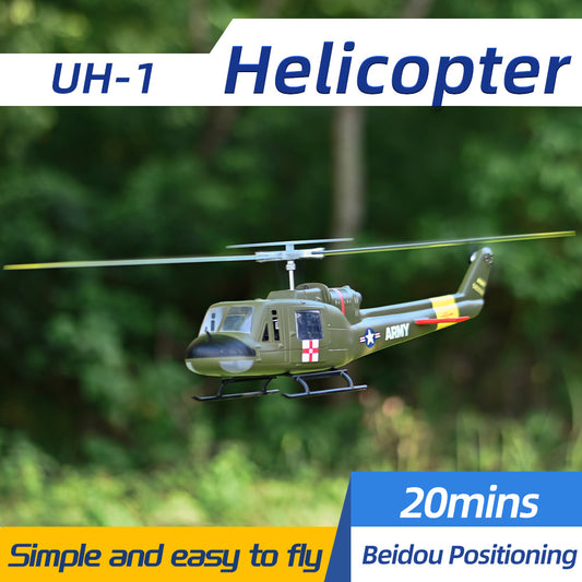 FLYWING UH-1 V4 2-Blades Helicopter M10N GPS Hovering Module 10 Channel Transmitter RTF Version