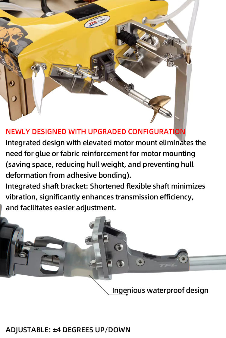 TFL Boat Parts 4.76mm Integrated Drive System 2-in-1 shaft for RC Model O Boat