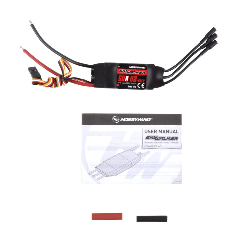 PurAr 1 pc Skywalker 40A/50A/60A UBEC Electric Speed Control ESC 440-450 Fits Drone Helicopter (60A)