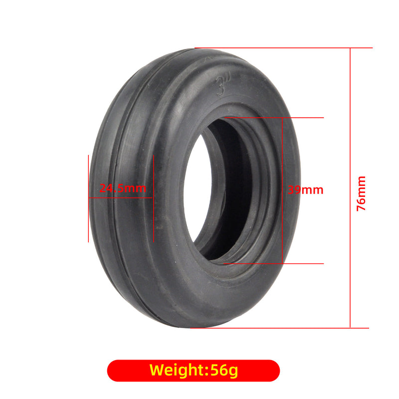 Wheel Rubber Wheel Replacement Tire for RC Airplane 2.75inch 3inch 3.5inch