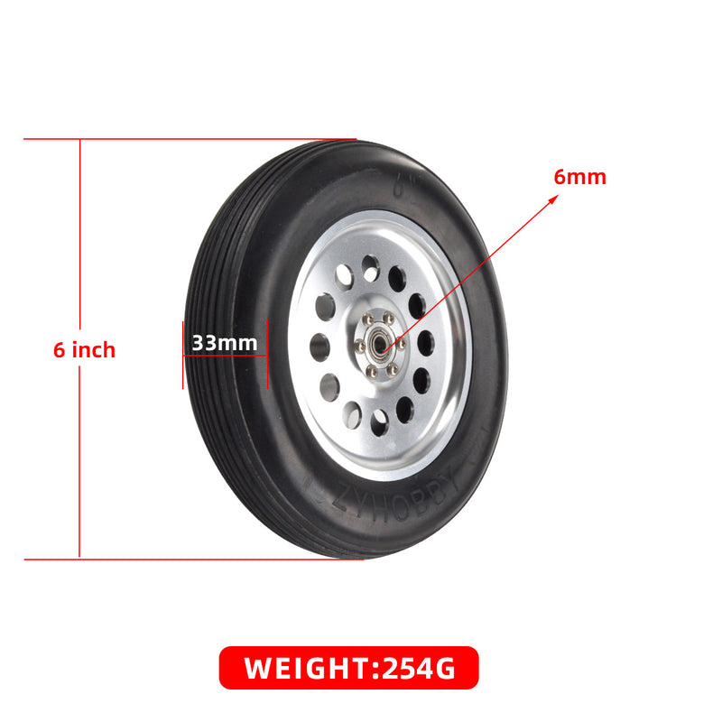 Wheels Rubber Wheels Durable Wheels Aluminum inner core for RC Plane 1.75~6inch to Pick 1Pair