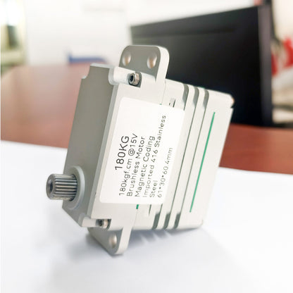 180kg High-Torque Brushless Motor Servo Stainless Steel Gears Aluminum Alloy Case 100HV IP56/IP67 Waterproof Servo for RC Aircraft, Drones, Cars, Boats