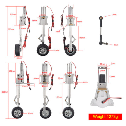 ER150 Retract Set Electric Landing Gear For 12-17kg Aircraft With Controller
