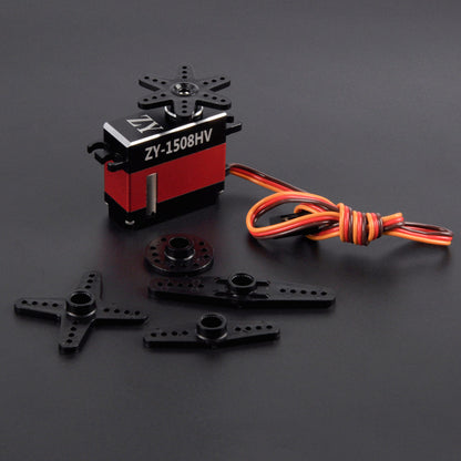 ZYHOBBY Digital Servo ZY-1508HV 12KG High Pressure Digital Servo Dual Ball Bearing Medium Servo for RC Model