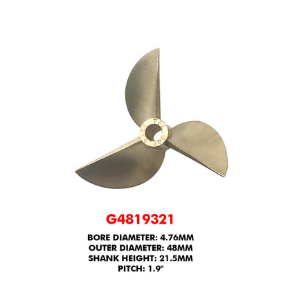 TFL 3 blades 48mm High-precision Universal copper propeller for RC Model Boat