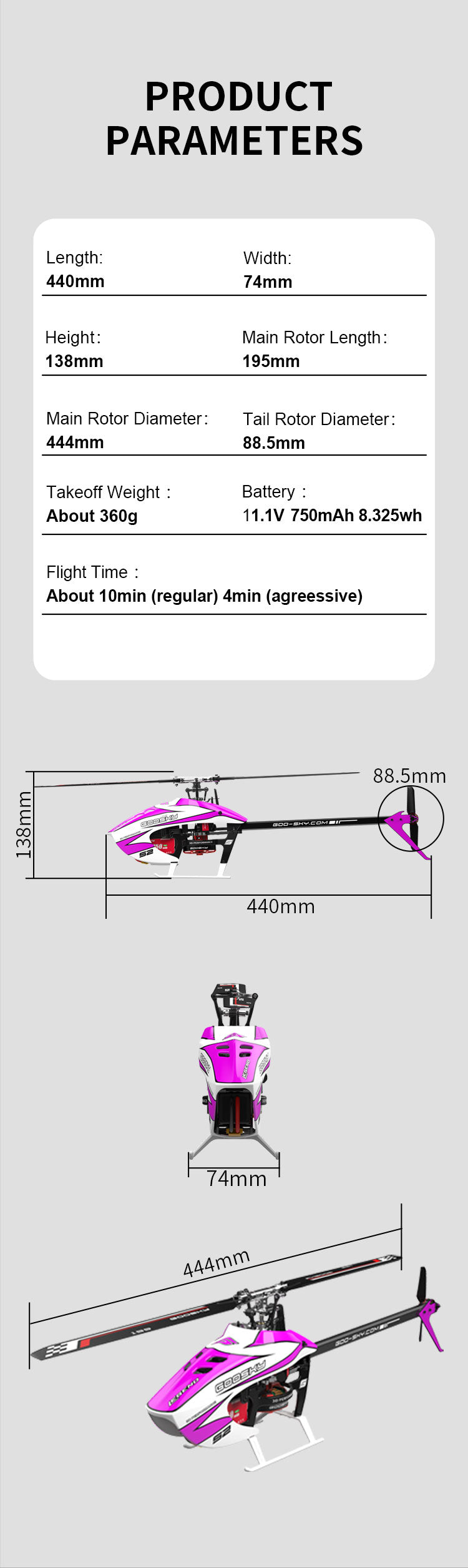 Goosky S2 MAX Dual Brushless Direct Drive High Performance Aerobatic Helicopter RTF