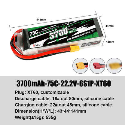 Gres Ace Lithium Polymer Battery for RC Model Aircraft Helicopter
