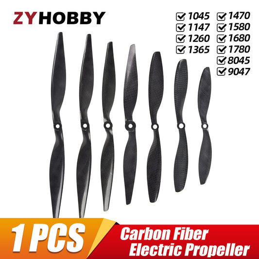 1PC Carbon Fiber Propeller 8045 9047 1045 1147 1260 1365 1470 1580 1680 1780 Props for RC Electric Airplane Model