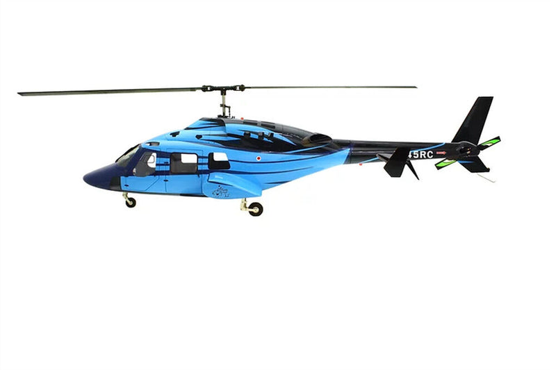 B 222 800 ARF Blue Black RC Helicopter Fuselage 800 Size Bell 222 V2 Kit Version