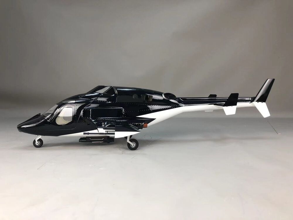 Airwolf 470 RC Helicopter Pre-Painted Fuselage 470 Size with Metal Landing Gear