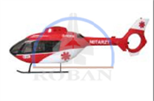 Roban 500 EC-135 Medic Version RC Helicopter Fuselage EC135 Scale Red Painting