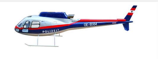 700 Yard Police Austrian AS350 RC Helicopter Fuselage 700 Polizei V2 Version Kit