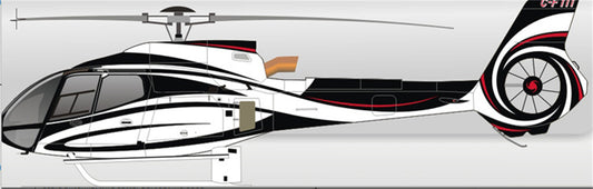 800 Size Black White Red EC-130 FTIT RC Helicopter Fuselage 1730mm Kit RC Toys
