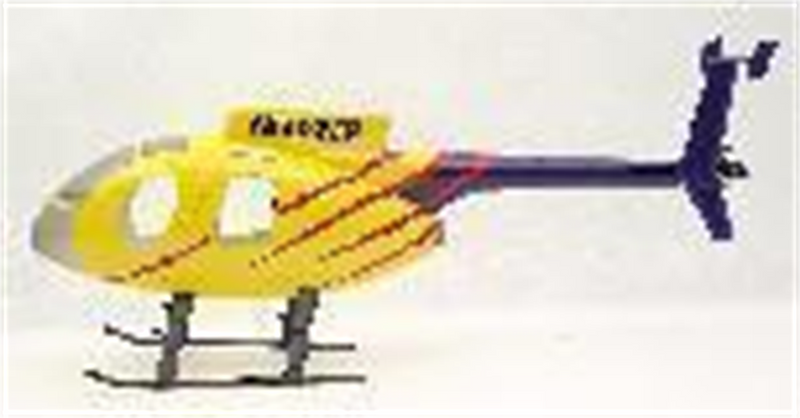 500 MD-500E RC Helicopter Fuselage G-Jive Design Yellow Blue Painting RC Gifts