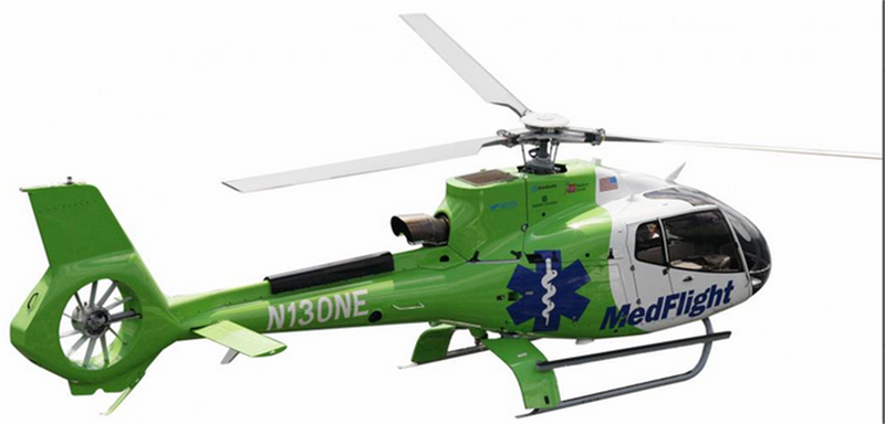 Green White Kit 800 Size EC-130 RC Helicopter Fuselage EC130 Med Flight