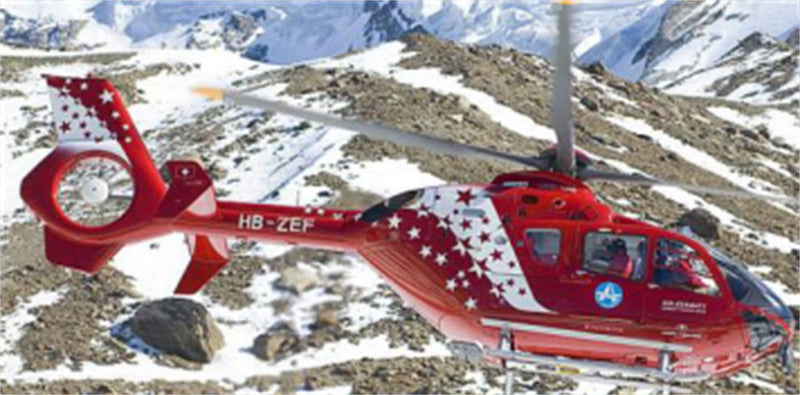 Air Zermatt 800 EC-135 T3 ARF RC Helicopter Fuselage Red Painting Kit Version