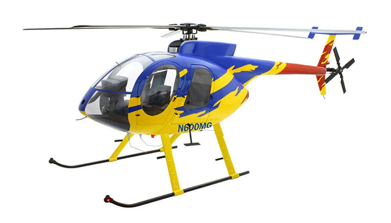 Blue Yellow Red Painting MD-500E 800 ARF YBR RC Helicopter Fuselage V2 Version