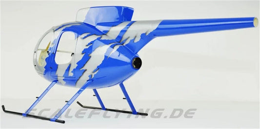 G-JIVE Blue 700 MD-500E RC Helicopter Fuselage 700 Size G-Jive Blue Painting