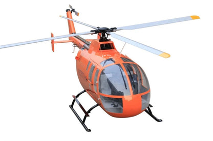 800 BO-105 ARF Luftrettung RC Helicopter Fuselage 800 Size BO-105 Orange Kit