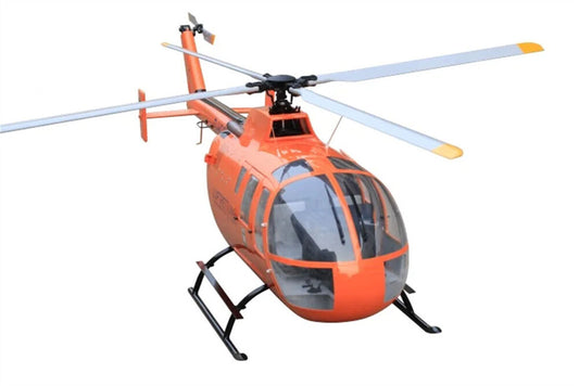 800 BO-105 ARF Luftrettung RC Helicopter Fuselage 800 Size BO-105 Orange Kit