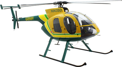 LA Sheriff 800 MD-500E ARF RC Helicopter Fuselage Yellow Green Painting V2 Kit