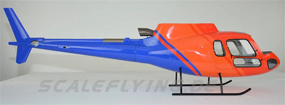 700 AS-350 Blue Orange RC Helicopter Fuselage 700 Size News V2 Version Kit Model