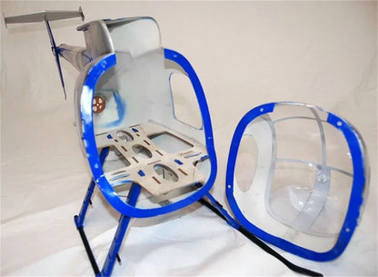 G-JIVE Blue 500 MD-500E RC Helicopter Fuselage 500 Size MD500E G-Jive Design