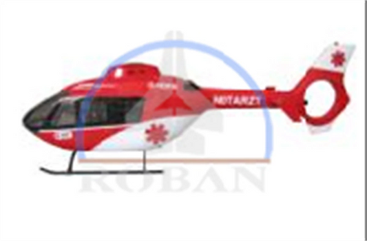 Roban 500 EC-135 Medic Version RC Helicopter Fuselage EC135 Scale Red Painting