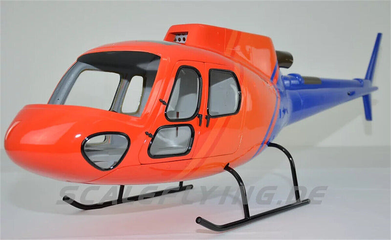 700 AS-350 Blue Orange RC Helicopter Fuselage 700 Size News V2 Version Kit Model