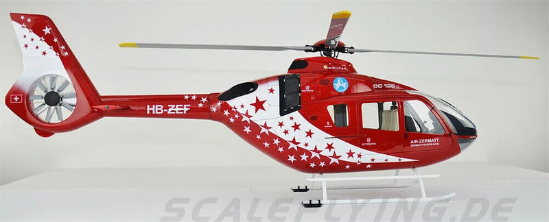 Air Zermatt 800 EC-135 T3 ARF RC Helicopter Fuselage Red Painting Kit Version